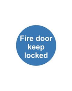 Fire Door Keep Locked, Self Adhesive