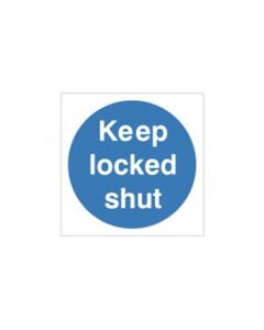 Keep Locked Shut Sign, Self Adhesive